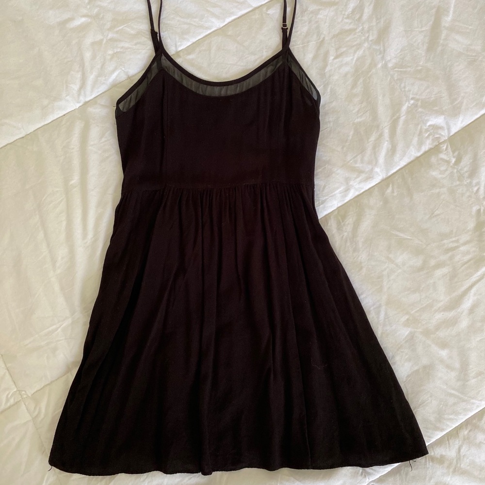 Black Dress with Sheer Detailing